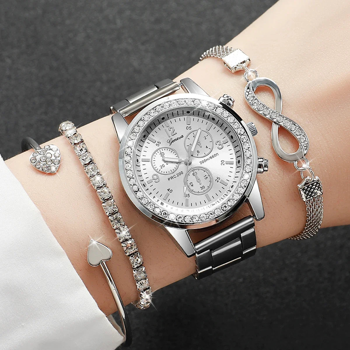 Crystal Elegance 4-Piece Watch Set