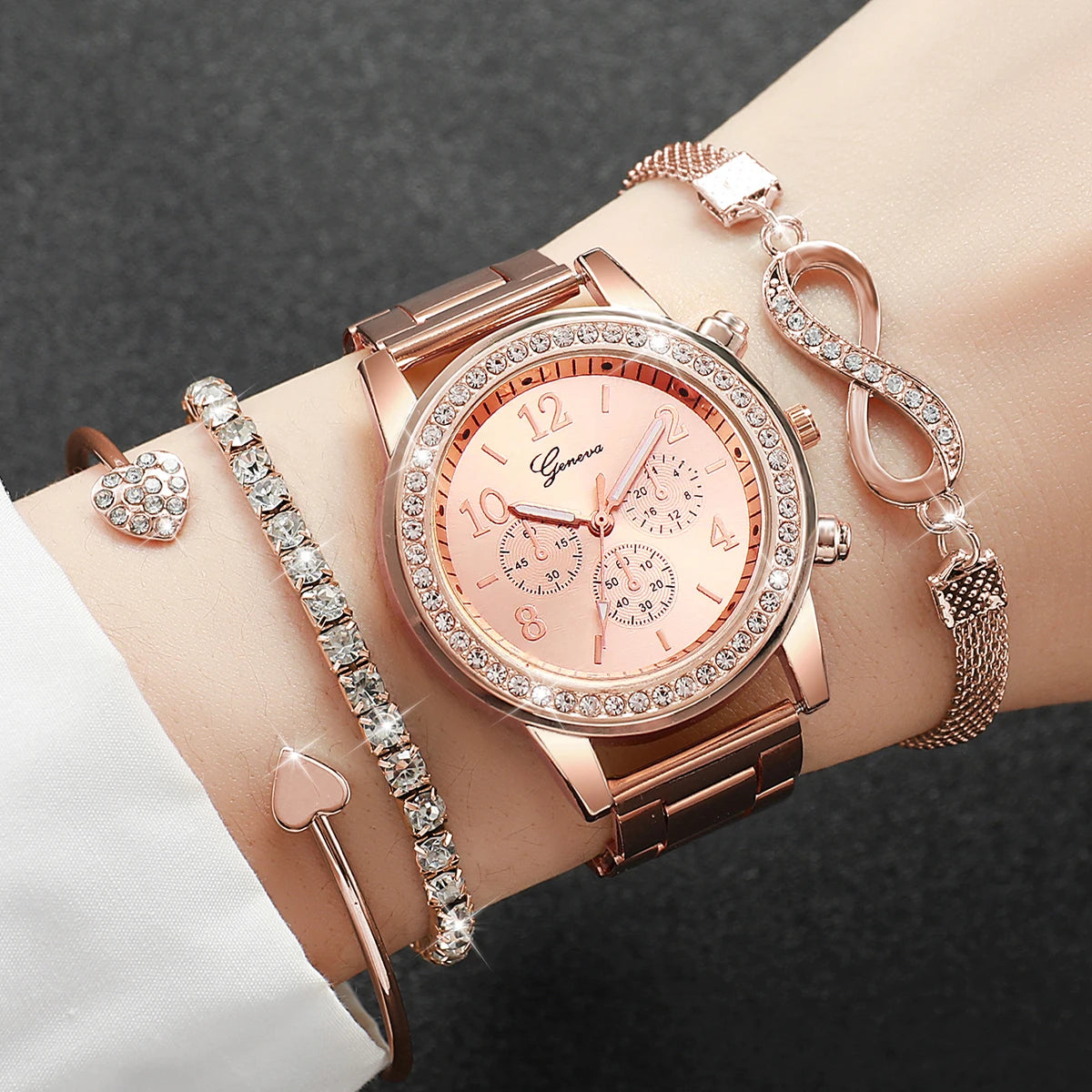 Crystal Elegance 4-Piece Watch Set