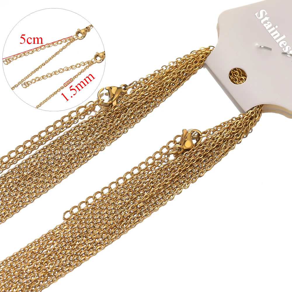Classic Gold Link Chains Wholesale Set