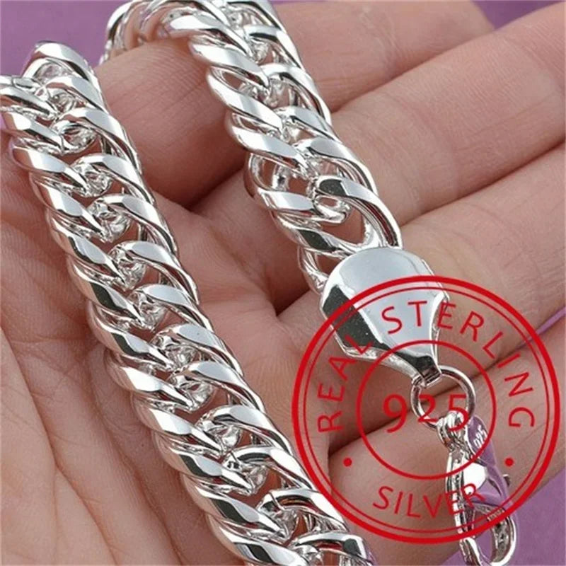 Elegant Sterling Silver Chain Bracelet