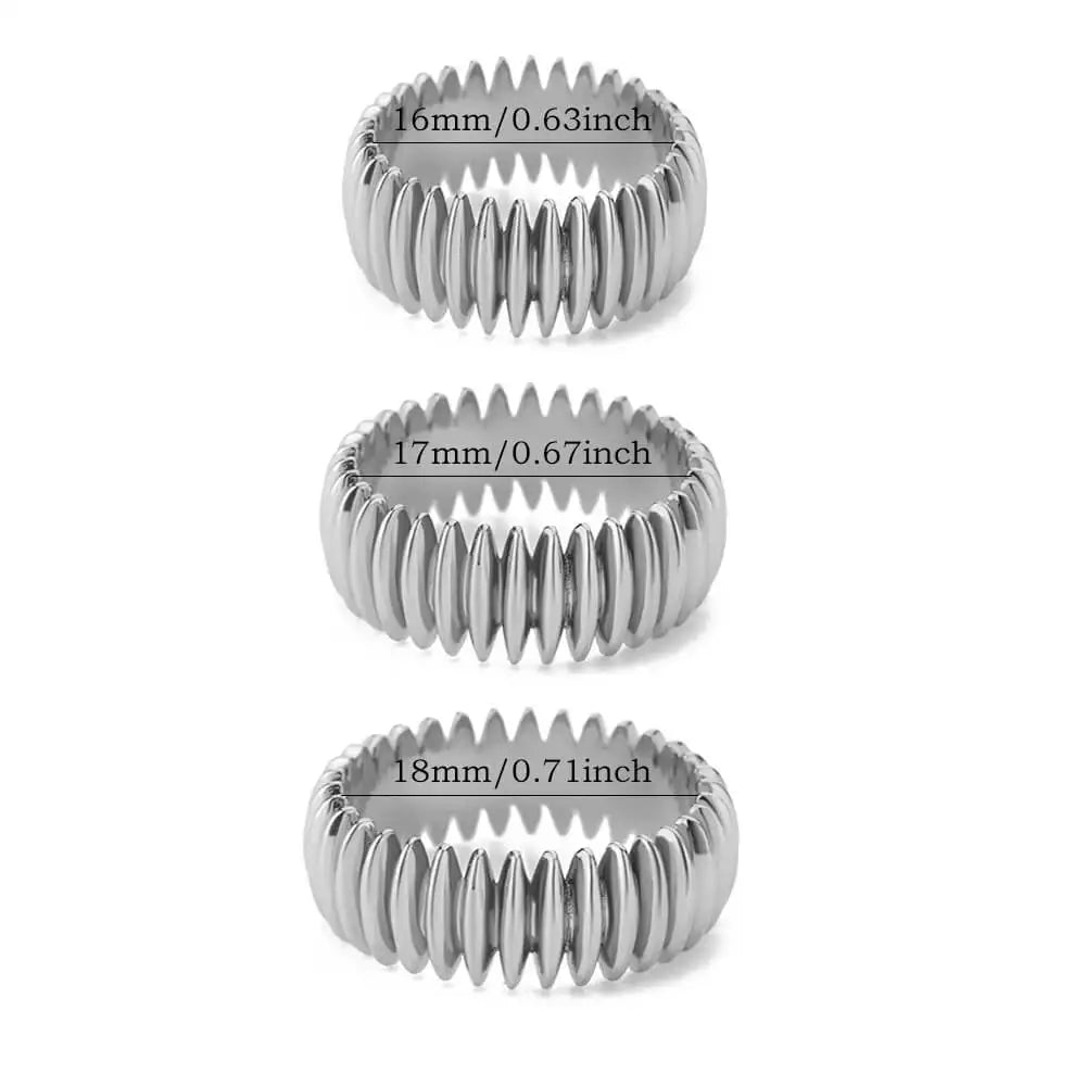 Vintage Engraved Stripe Ring