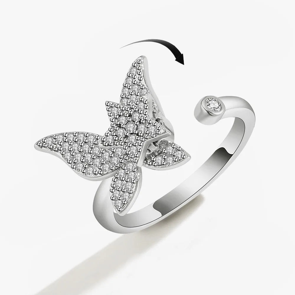 LunaSpin Crystal Ring