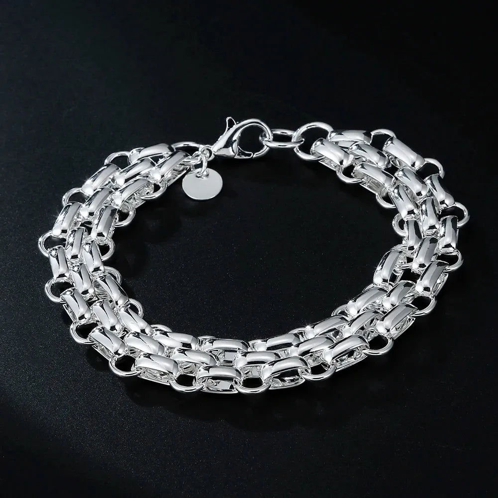 Elegant Sterling Silver Chain Bracelet