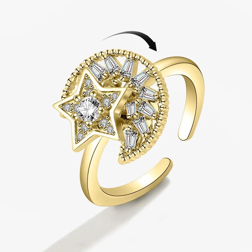 LunaSpin Crystal Ring