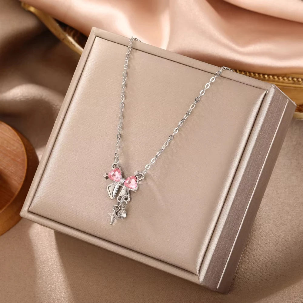 Pink Princess Bow Chain