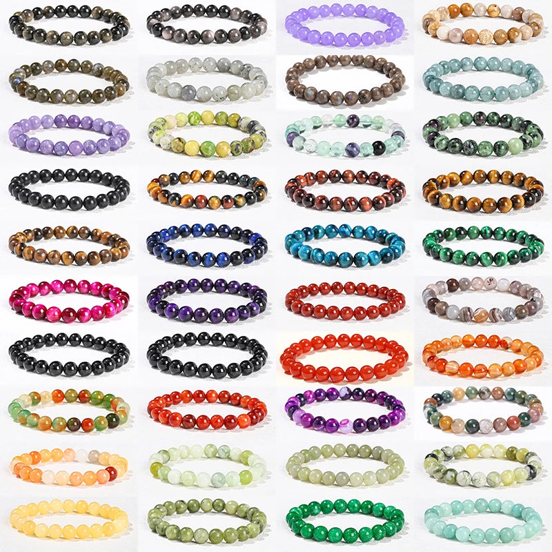 Elastic Natural Crystal Bead Bracelet