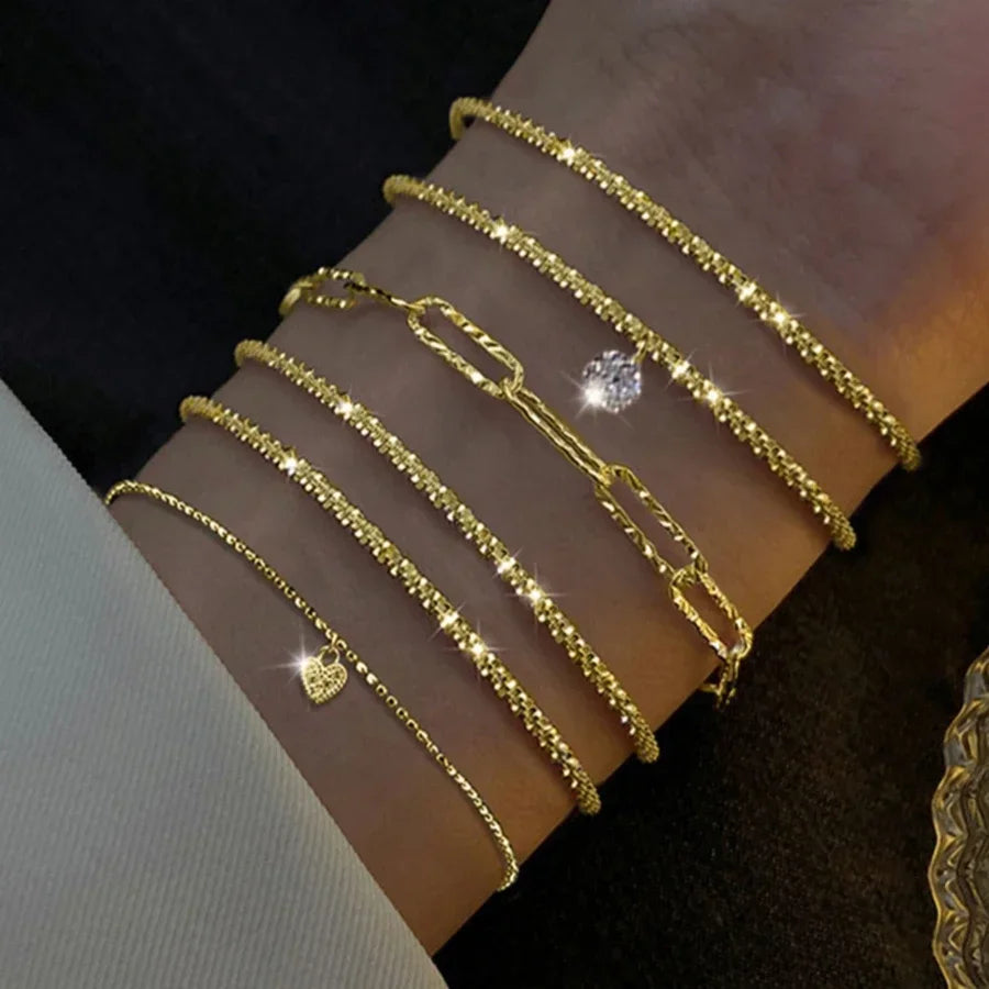 Radiant Luxe Silver Bracelet Set