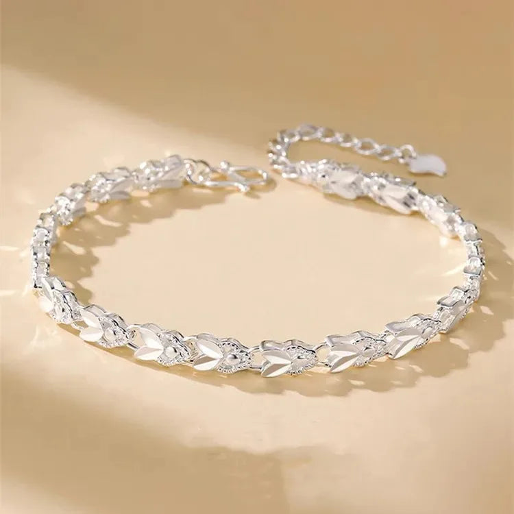 Elegant Sterling Silver Chain Bracelet