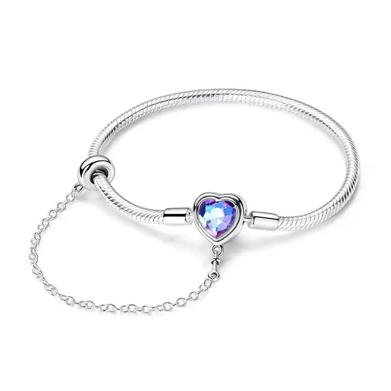 HeartSpark Sterling Silver Zircon Bracelet