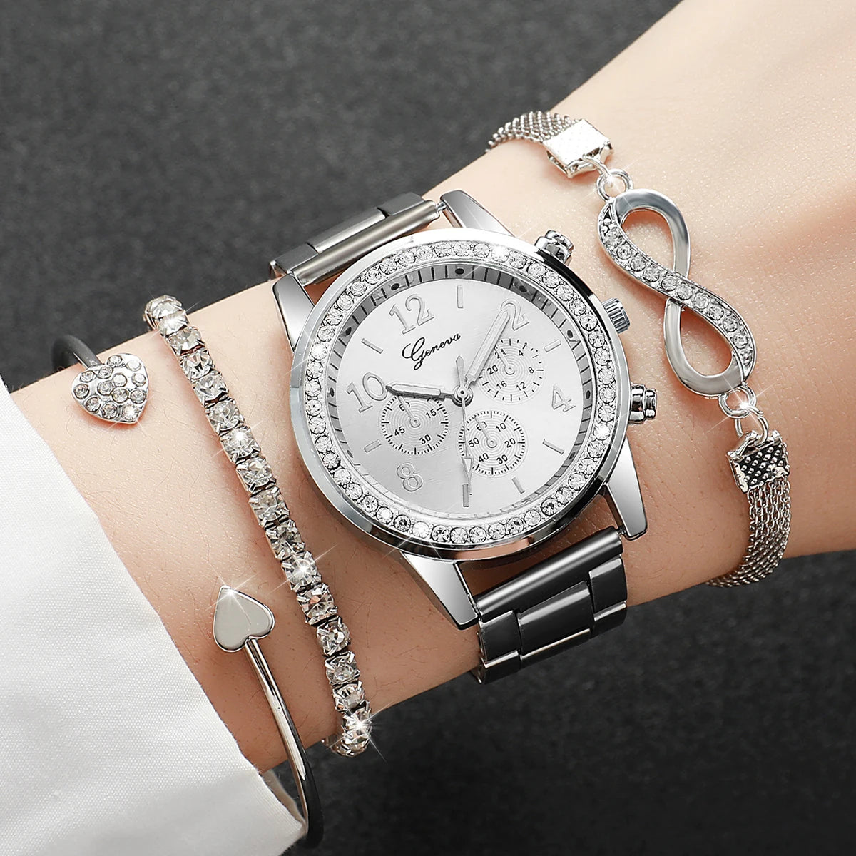 Crystal Elegance 4-Piece Watch Set