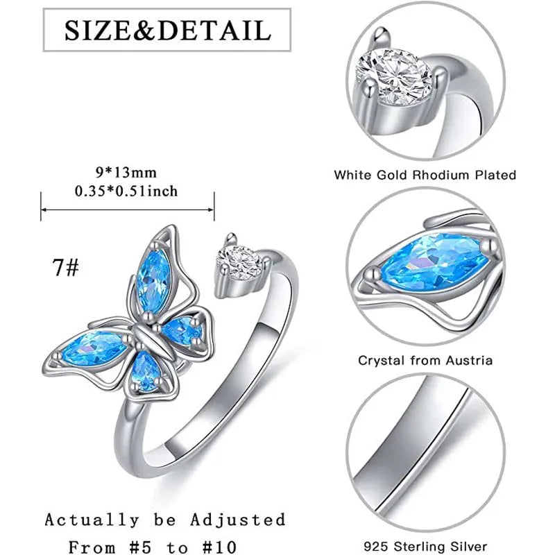 LunaSpin Crystal Ring