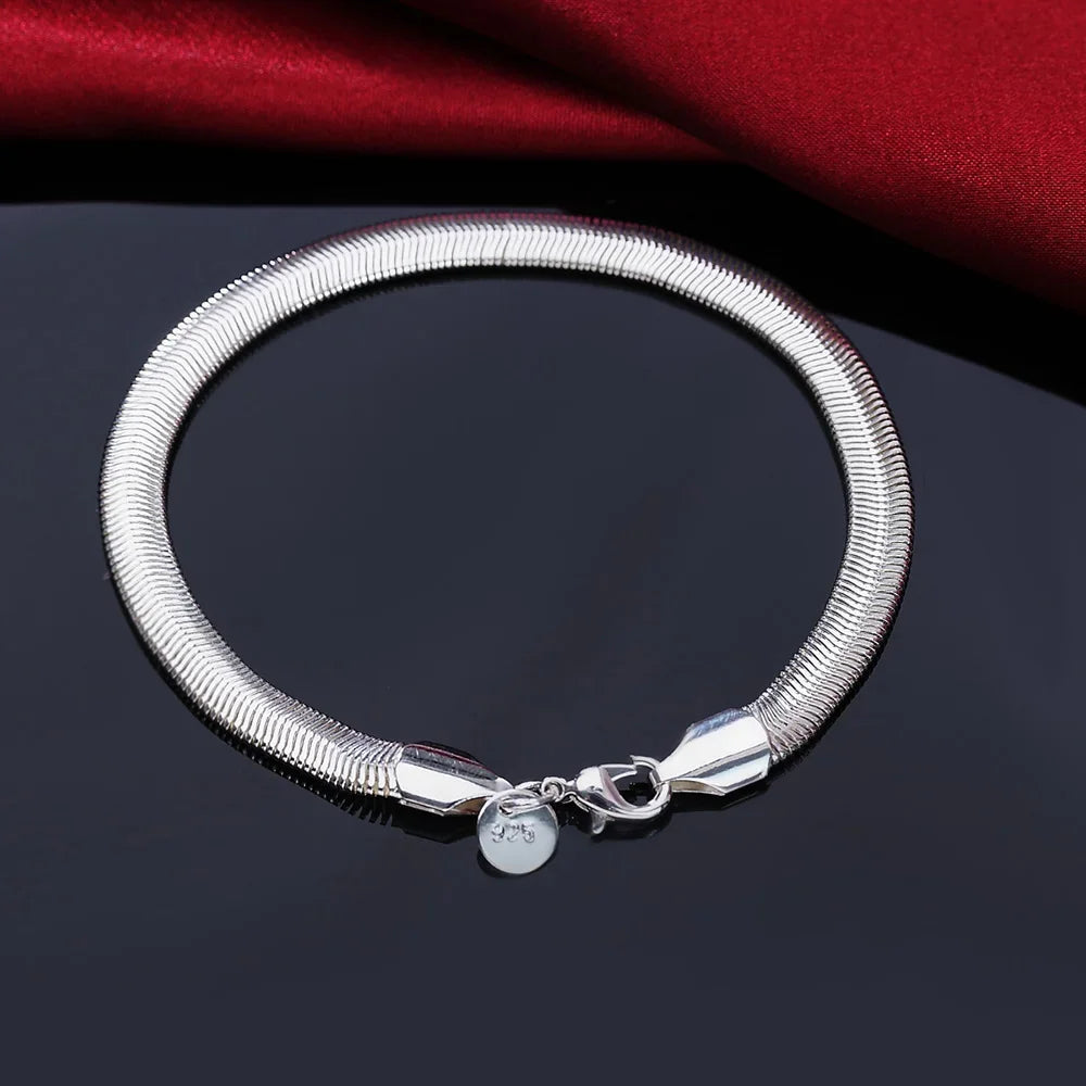 Elegant Sterling Silver Chain Bracelet
