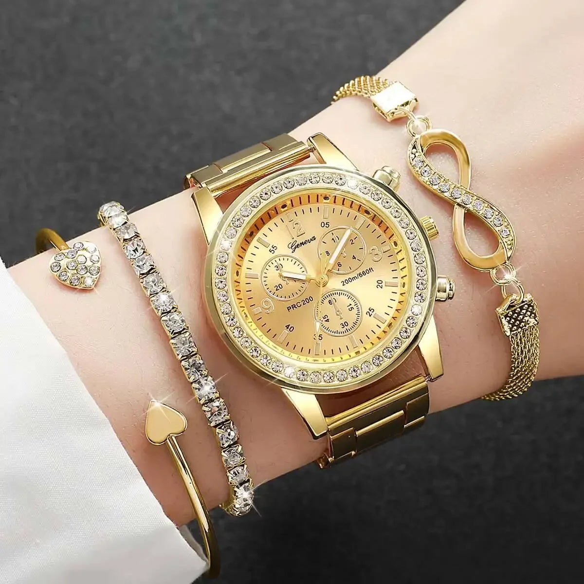 Crystal Elegance 4-Piece Watch Set