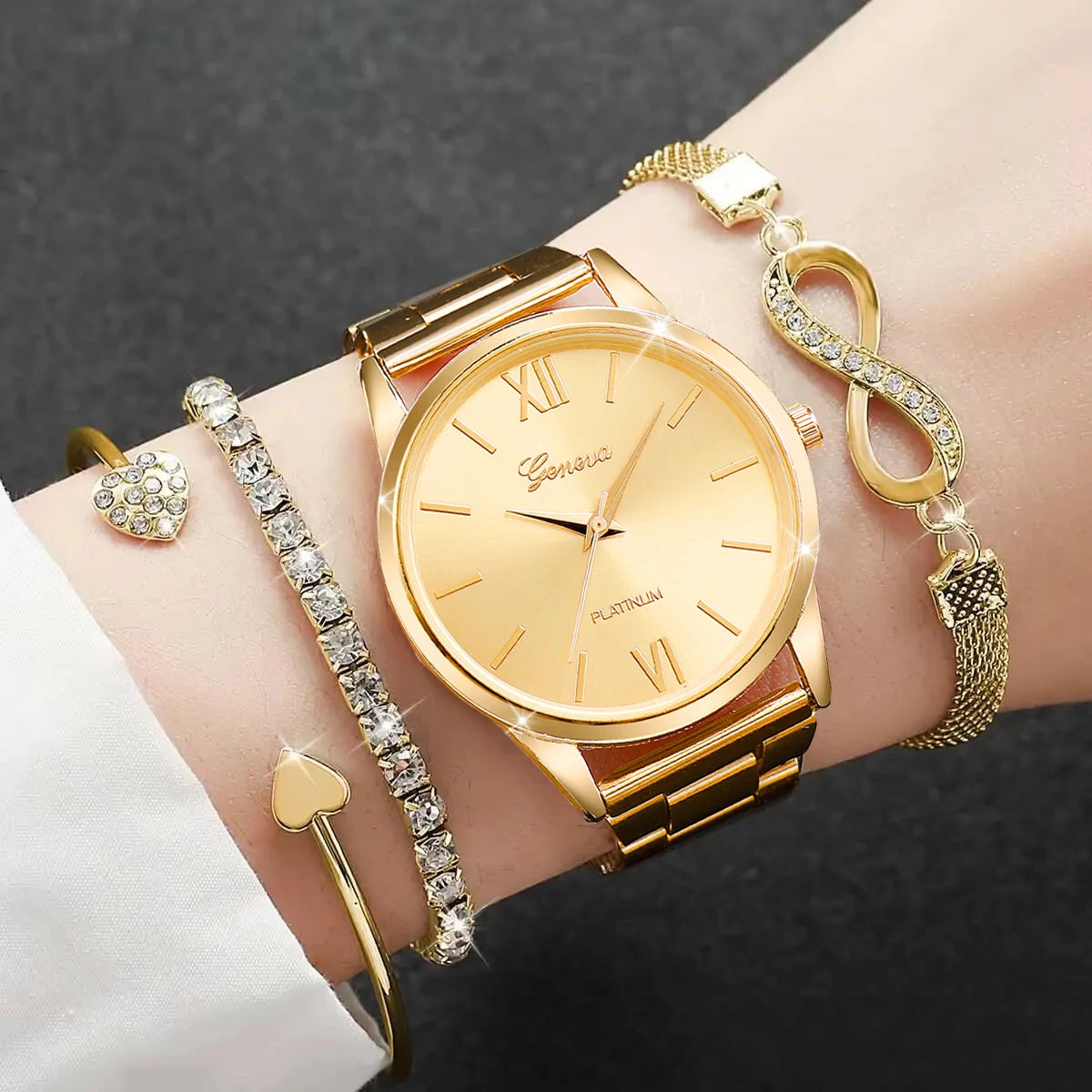 Crystal Elegance 4-Piece Watch Set