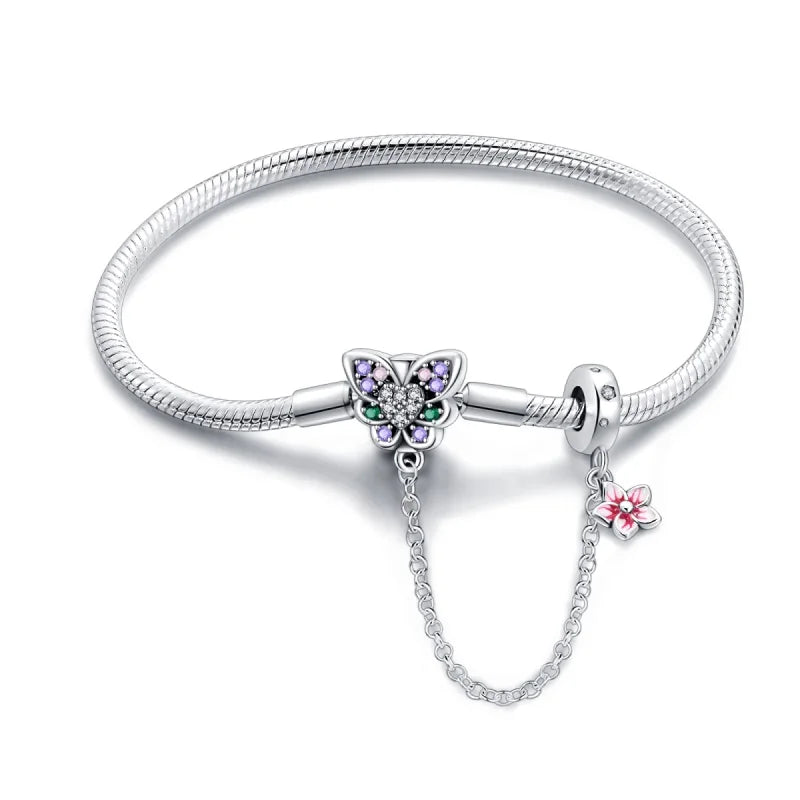 HeartSpark Sterling Silver Zircon Bracelet