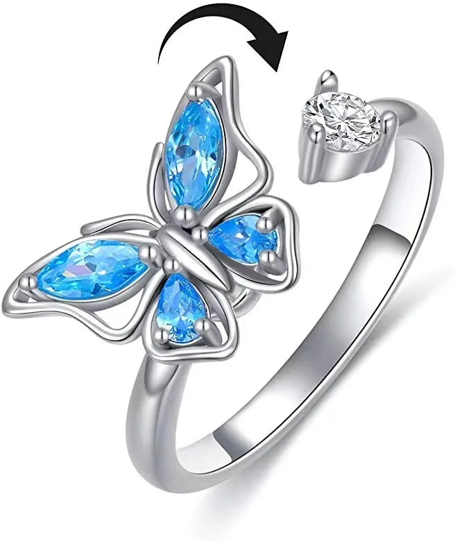 LunaSpin Crystal Ring