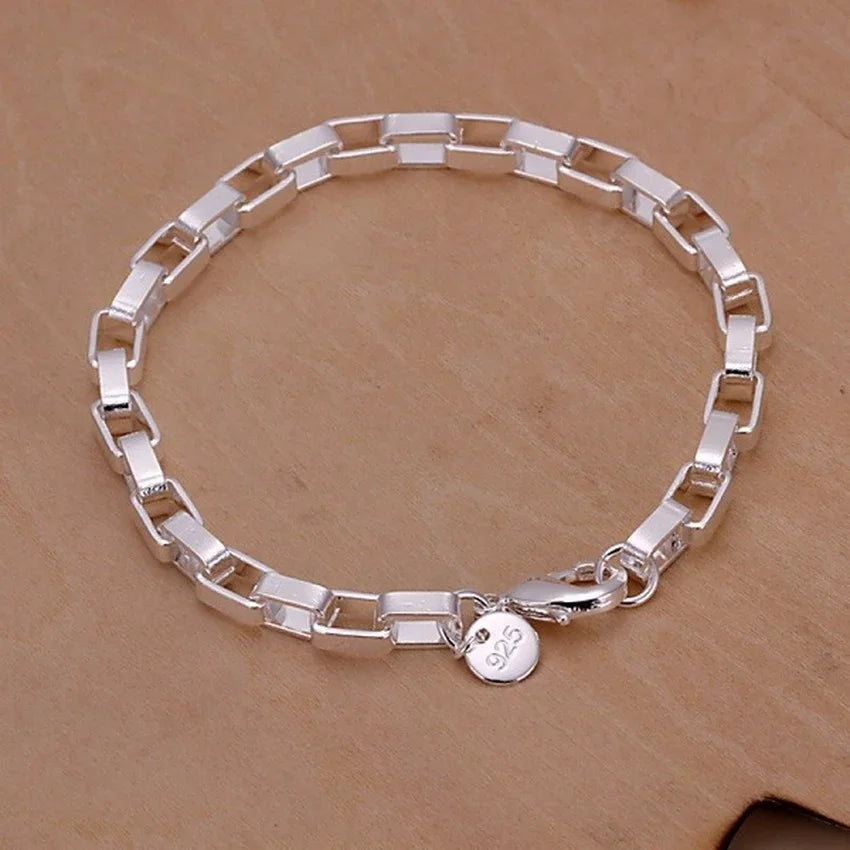 Elegant Sterling Silver Chain Bracelet