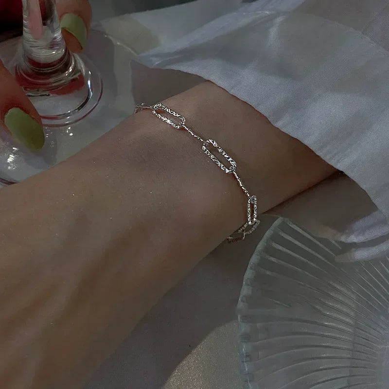 Radiant Luxe Silver Bracelet Set