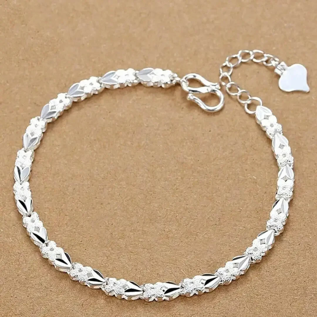Elegant Sterling Silver Chain Bracelet