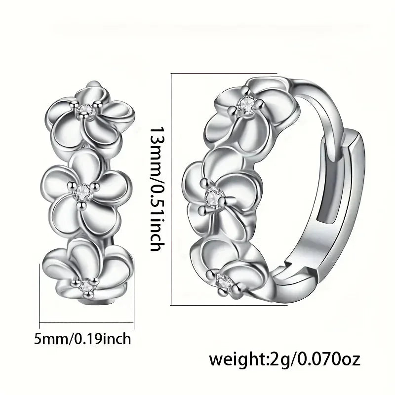 Silver Petal Grace™ Earrings