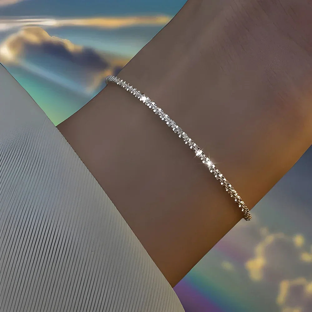 Radiant Luxe Silver Bracelet Set