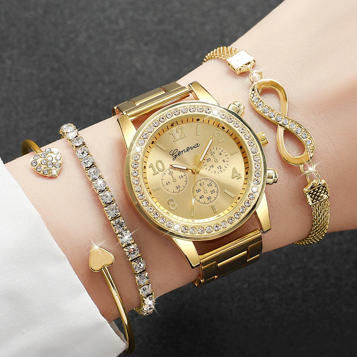 Crystal Elegance 4-Piece Watch Set