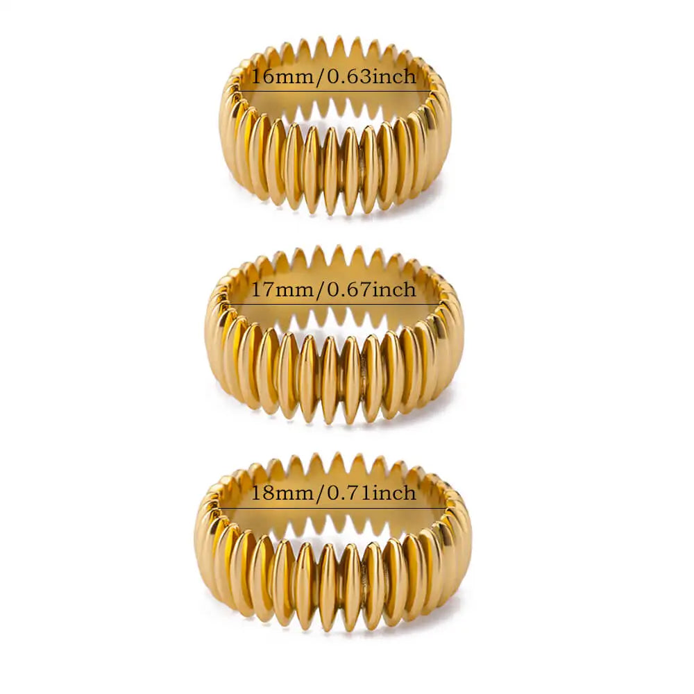 Vintage Engraved Stripe Ring