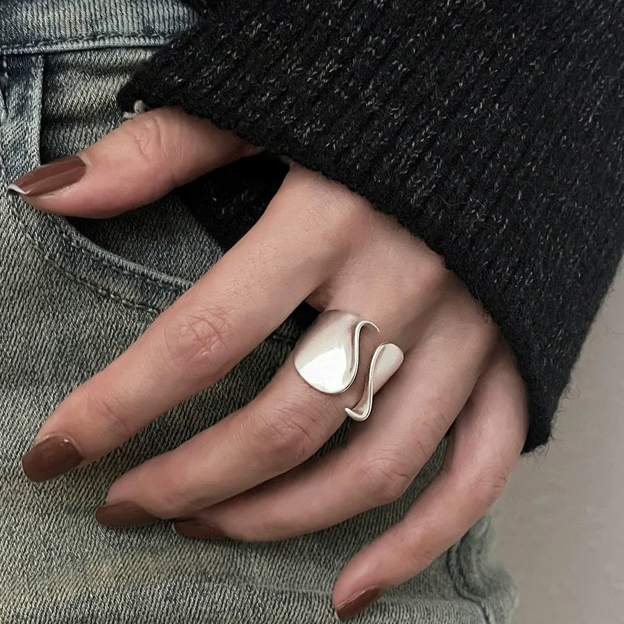 SilverMist Big Open Statement Ring