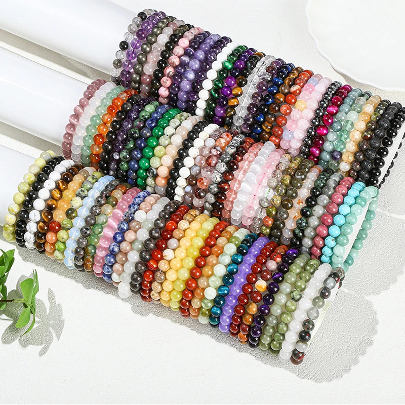 Elastic Natural Crystal Bead Bracelet
