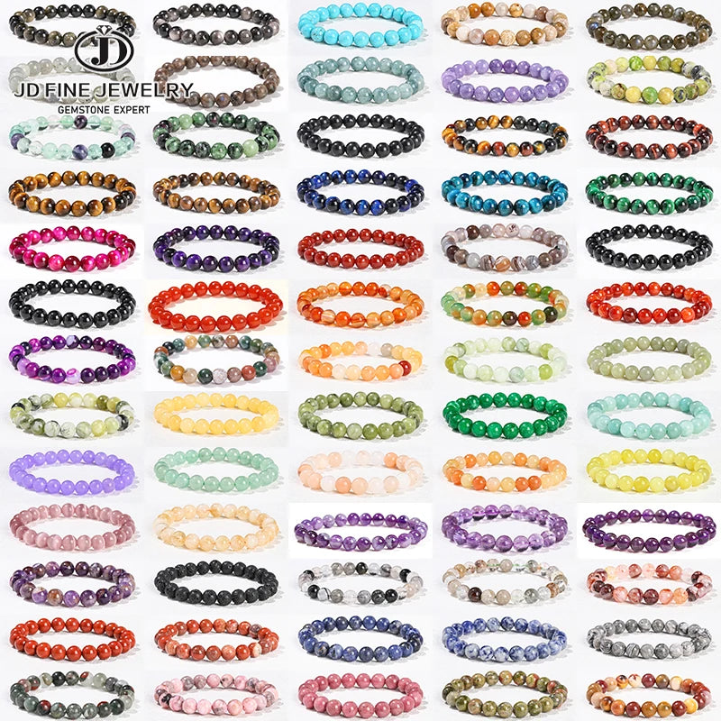 Elastic Natural Crystal Bead Bracelet