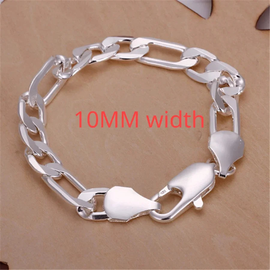 Elegant Sterling Silver Chain Bracelet