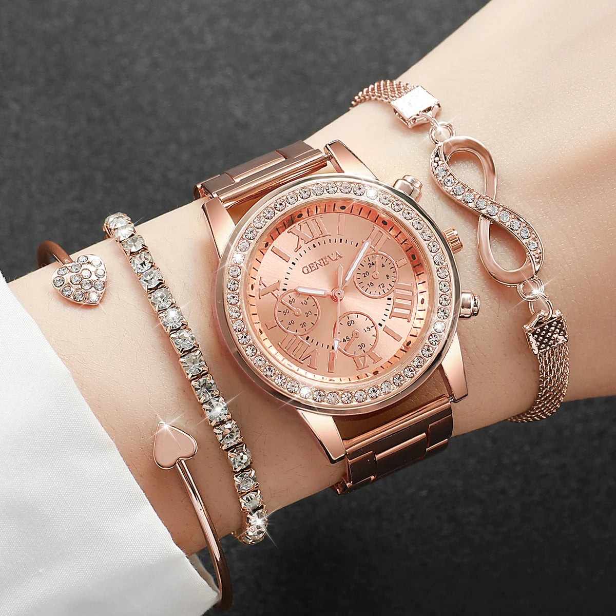Crystal Elegance 4-Piece Watch Set