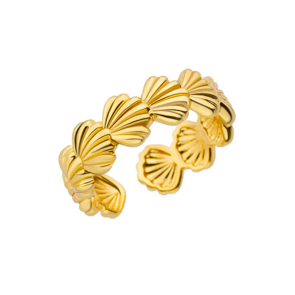 Celeste Royale Gold Shell Ring
