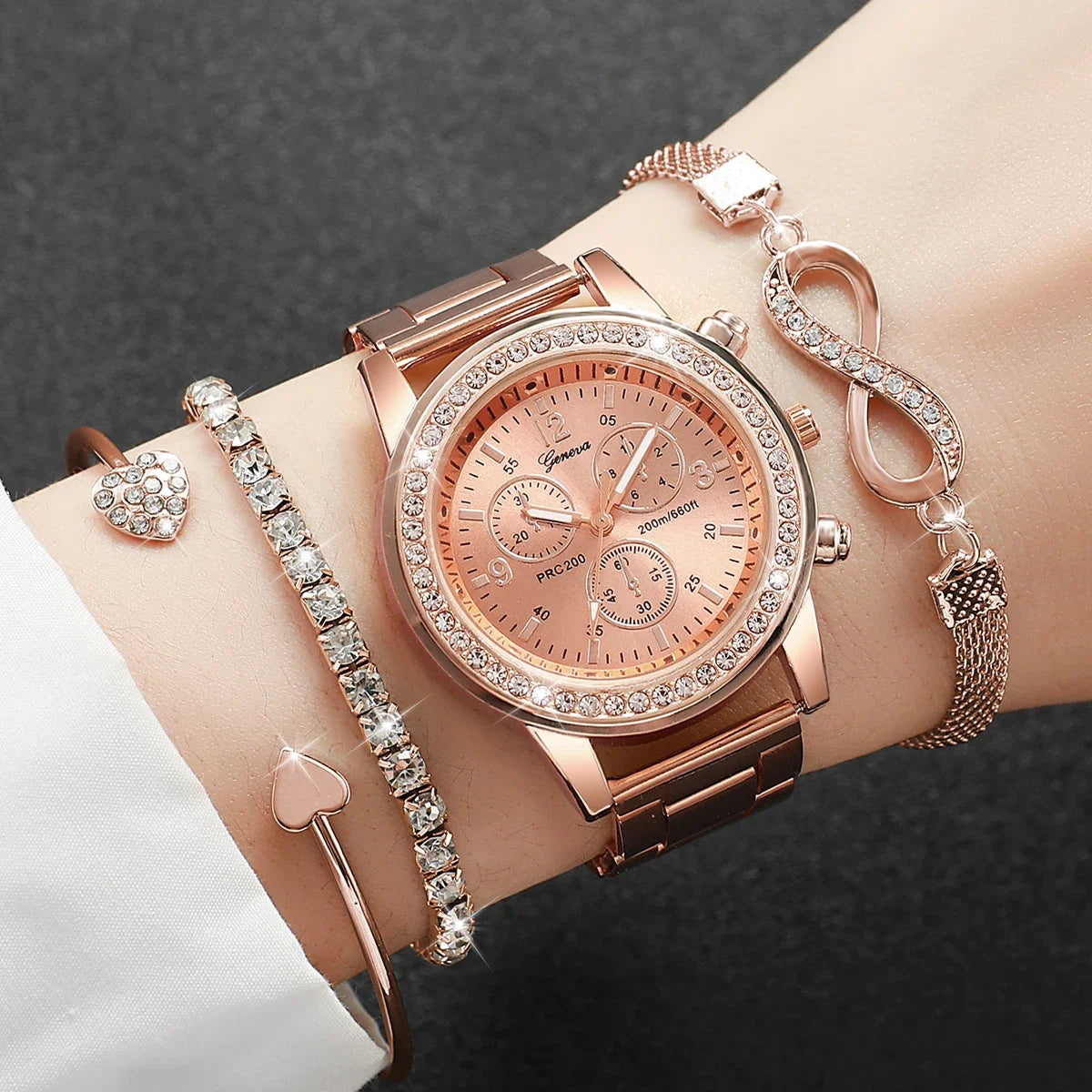 Crystal Elegance 4-Piece Watch Set