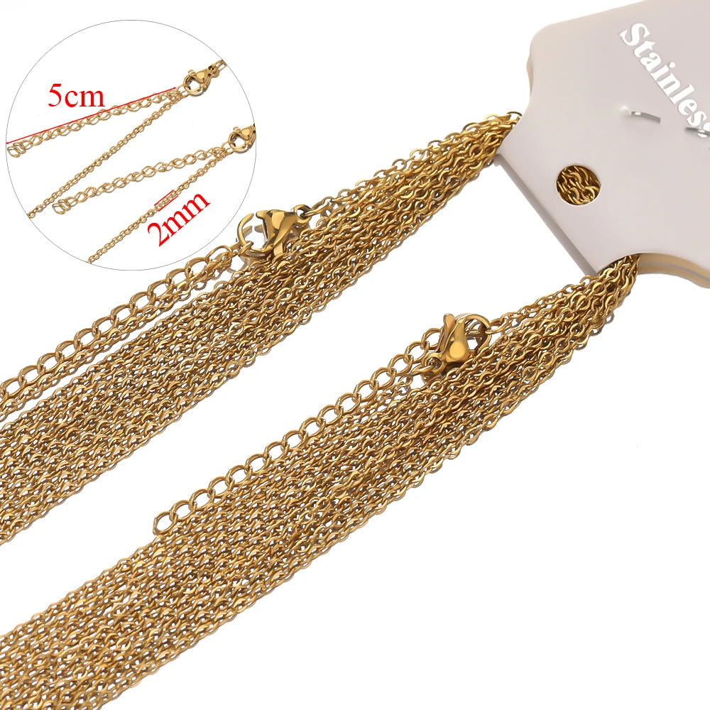 Classic Gold Link Chains Wholesale Set