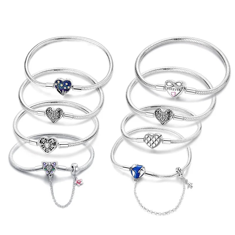 HeartSpark Sterling Silver Zircon Bracelet