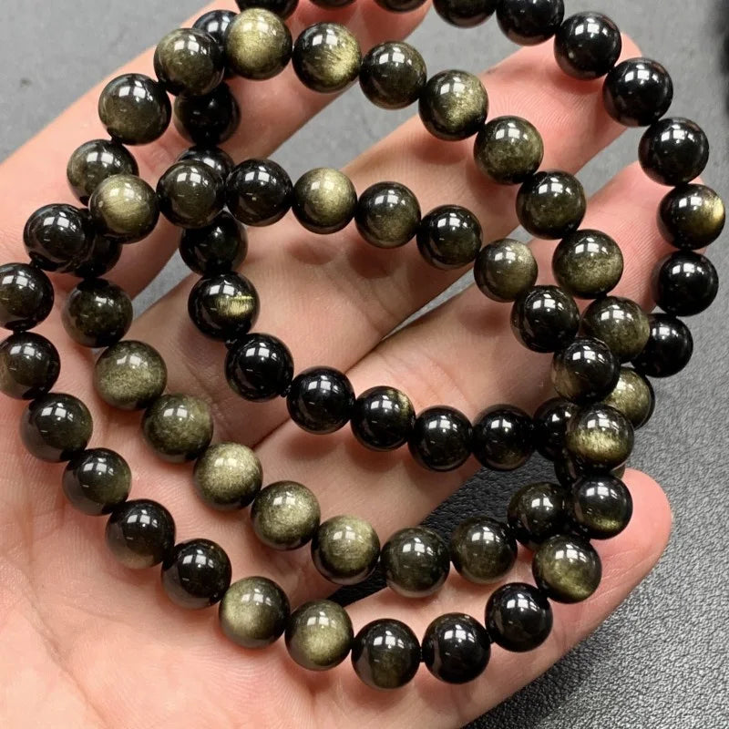 Mystic Glow Obsidian Beads