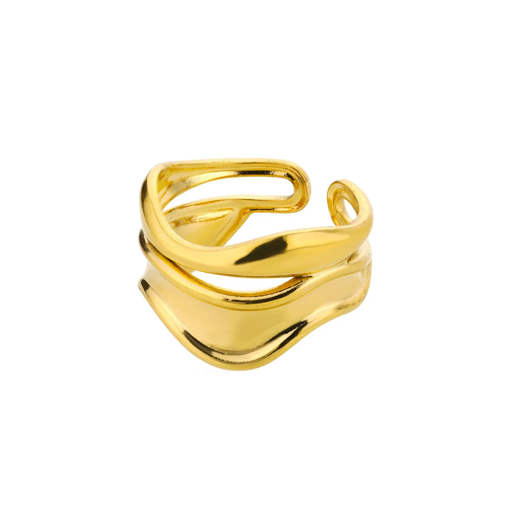 Celeste Royale Gold Shell Ring