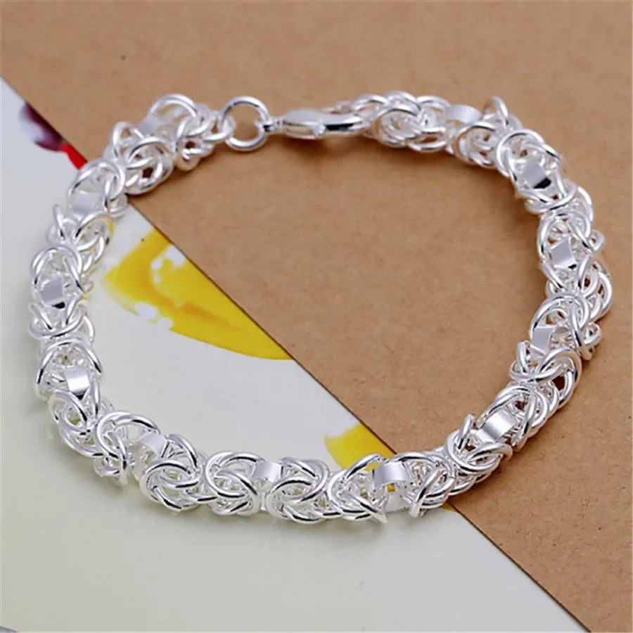 Elegant Sterling Silver Chain Bracelet