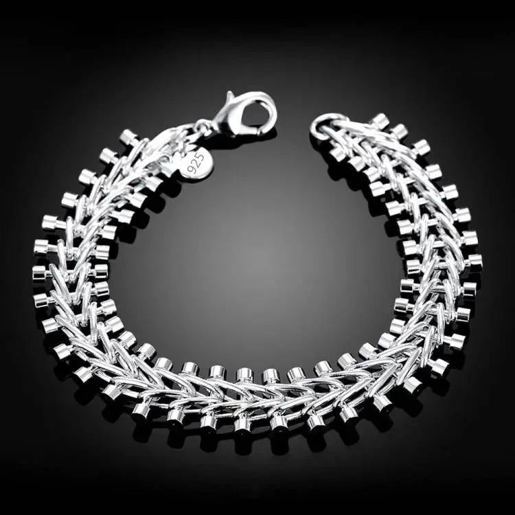 Elegant Sterling Silver Chain Bracelet