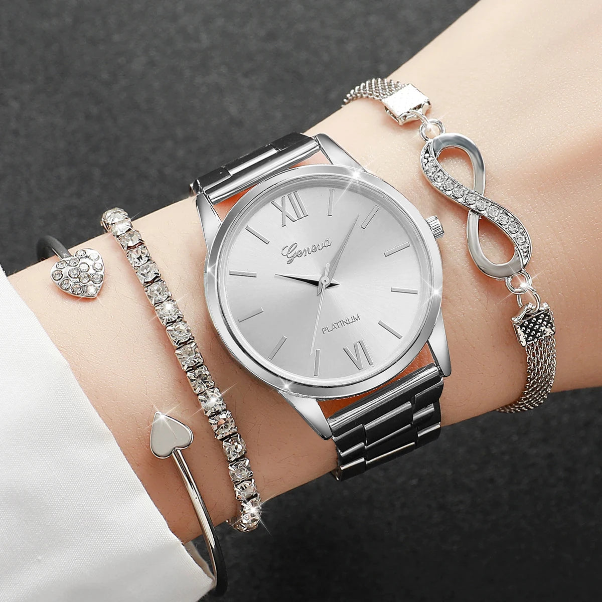 Crystal Elegance 4-Piece Watch Set