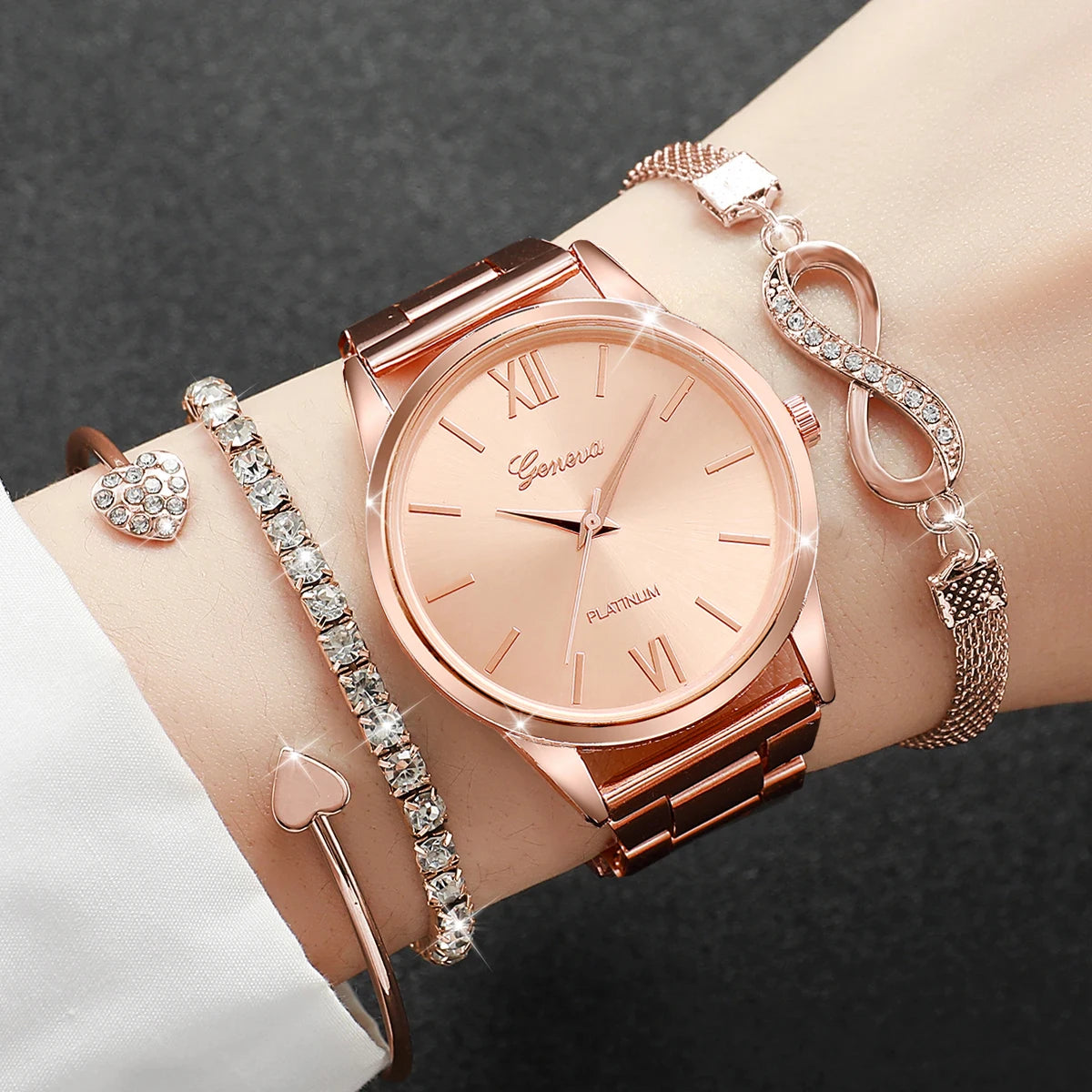 Crystal Elegance 4-Piece Watch Set