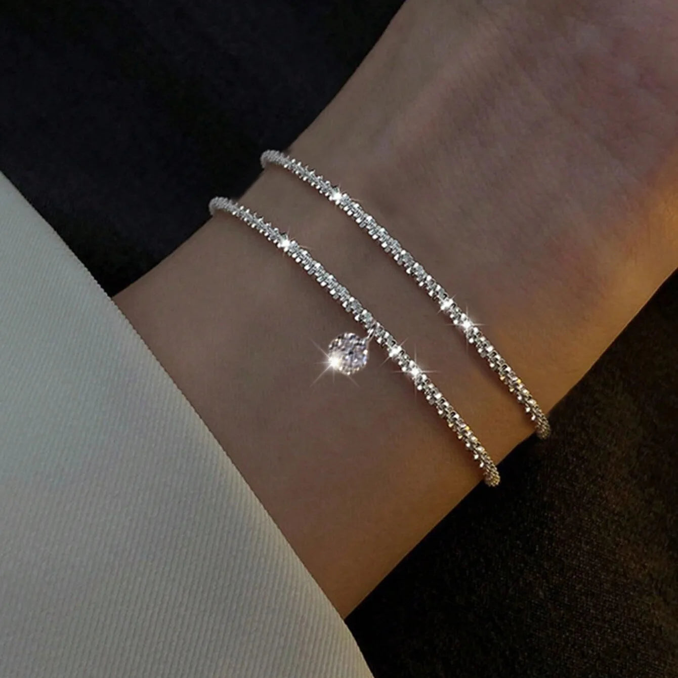 Silver Harmony Adjustable Bracelet