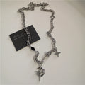 Hip Hop Black Heart Chain Necklace
