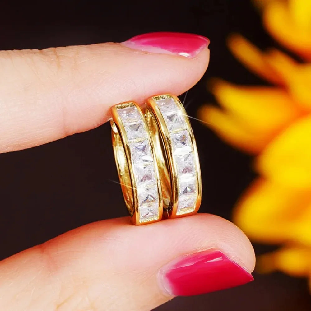 Royal Spark Hoop Earrings